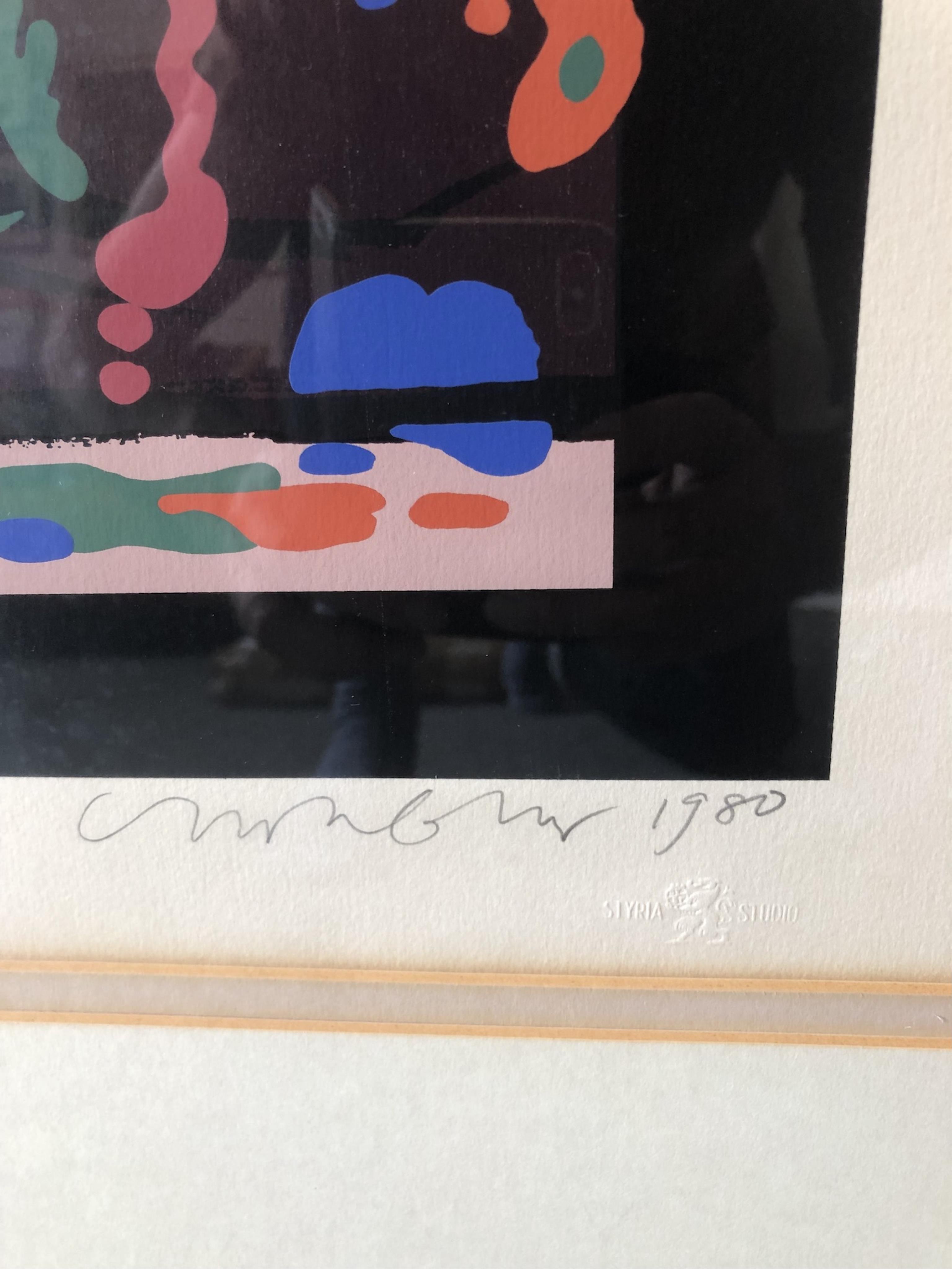 Milton Glaser (1929-2020), colour screenprint, ‘Nude with blots’, signed in pencil and dated 1980, limited edition 117/200, 63 x 50cm. Condition - good, minor fading